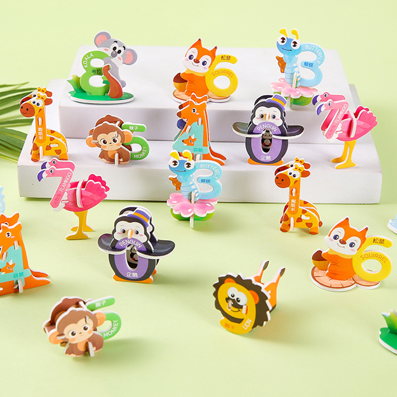 Number Puzzle Foam - 20 pçs dos desenhos animados animais