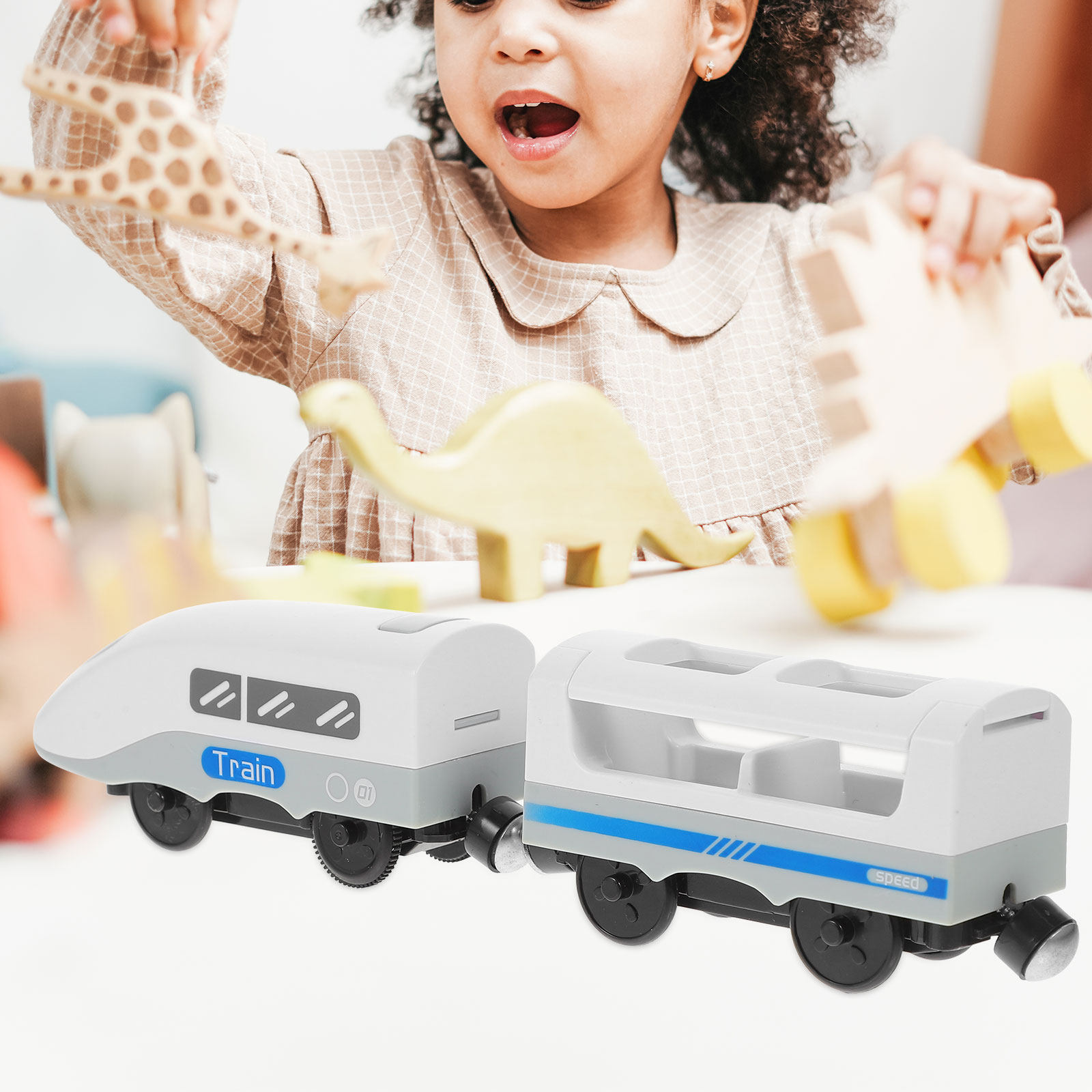 Kids Early Education - Locomotiva Elétrica Criativa de Plástico e