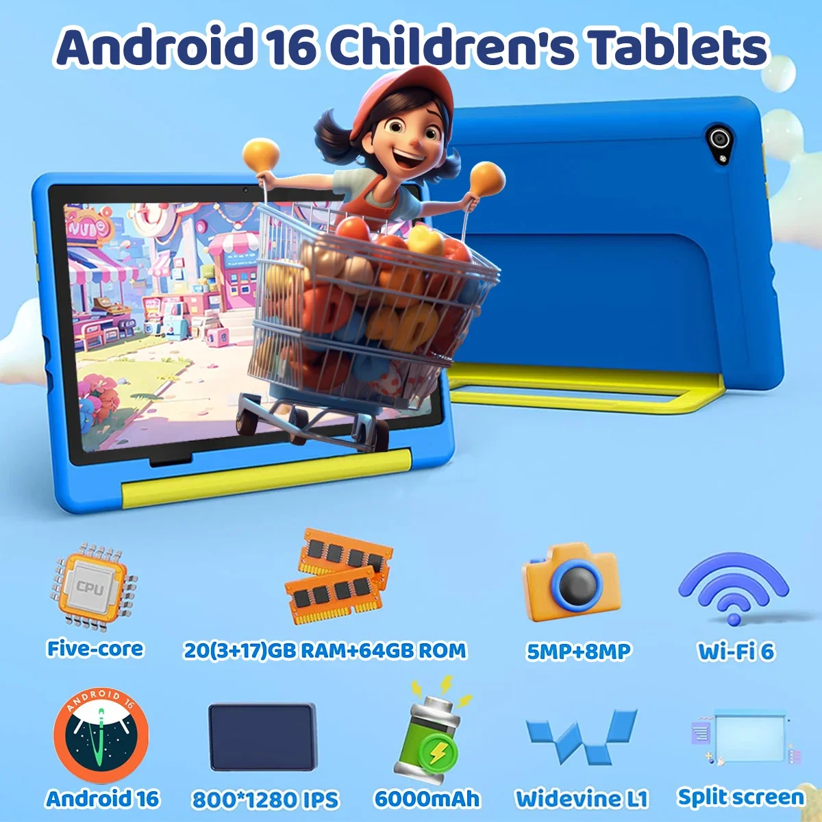 Novo Tablet Infantil Android 1 - Kids Education Tablets avaliação e preço